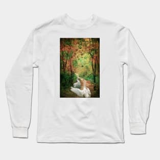 Hot Conversation on the Path to the Pond Long Sleeve T-Shirt